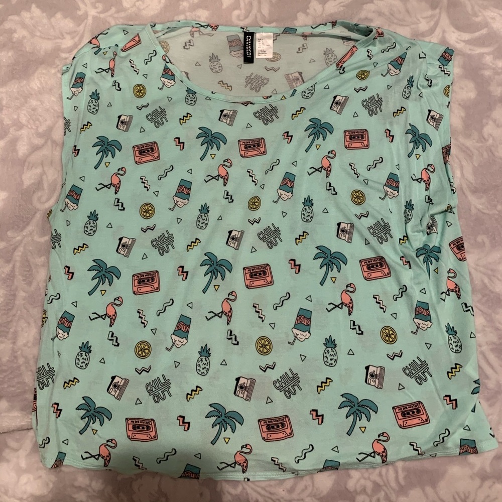 forever 21 summer print crop top